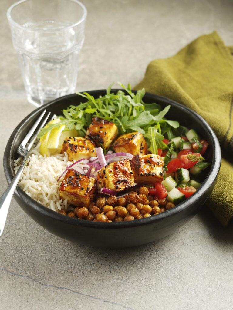 paneer and red pepper skewer in spicy marinade